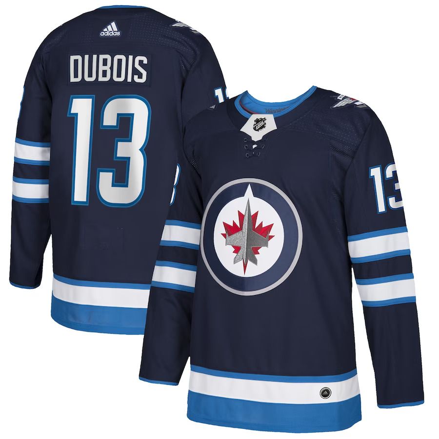 Men Winnipeg Jets #13 Pierre-Luc Dubois adidas Navy Home Authentic Player NHL Jersey